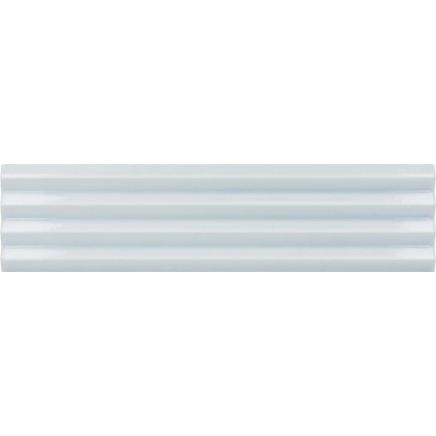Accordion Ribbed Baby Blue Matt Ceramic Brick Tile 200x50mm