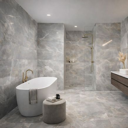 Opal Crystal Medium Grey Onyx Porcelain Tile 600x1200mm