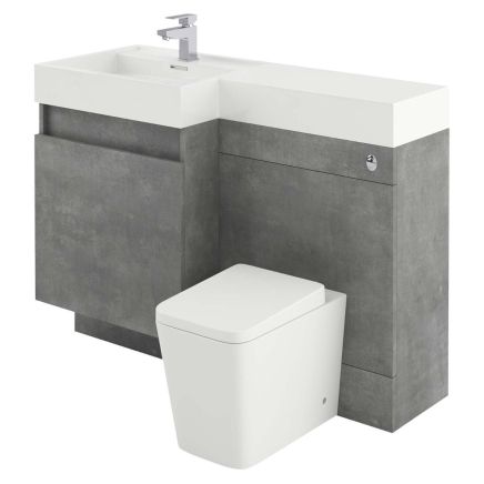 Summers Concrete Left Hand Combination Vanity Basin and WC Unit 1200mm