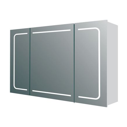 Manor Triple Door Illuminated LED bathroom Mirrored Wall Cabinet 860x630mm