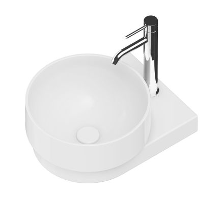 Verity Gloss White Wall Hung Round Basin