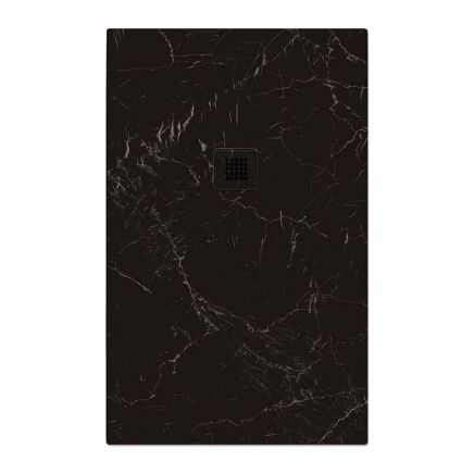 Peoria Marquina Black Marble Shower Tray 1800x900mm