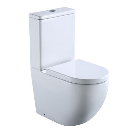Rift Close Coupled Rimless Short Projection Toilet with Soft Close Seat