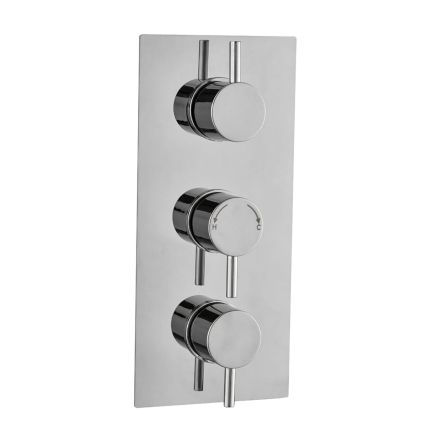 Triple Outlet Round Concealed Shower Valve with Diverter