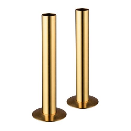 Brushed Gold Radiator Pipe Sleeve Kit 130mm