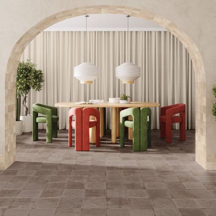 Pedro Brown Terracotta Matt Porcelain Tile - 223x223mm
