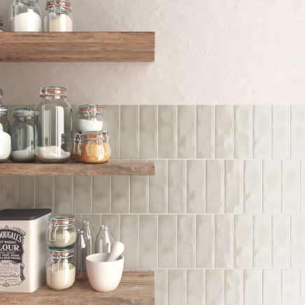 Borneo Soft Grey Gloss Porcelain Tile 65x200mm