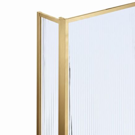 Amien Brushed Gold Shower Screen Corner Post