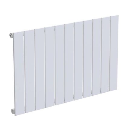 Livio White Horizontal Single Panel Aluminium Radiator 600x990mm