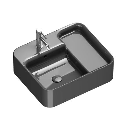 Verity Grafite Gloss Wall Hung or Countertop Basin