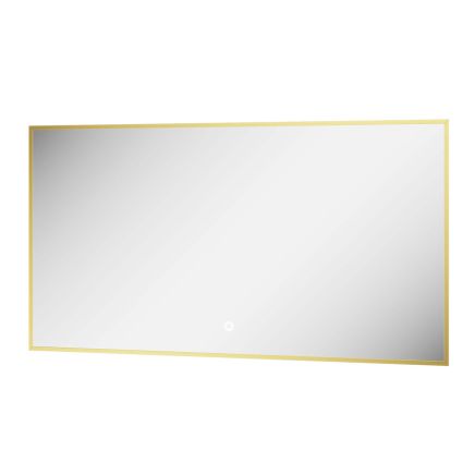 Rione Gold Rectangular Backlit LED Heated Mirror 1200x550mm