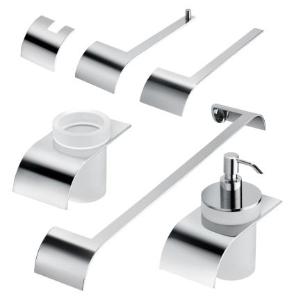 Jenka Chrome 6-Piece Bathroom Accessory Set with Soap Dispenser