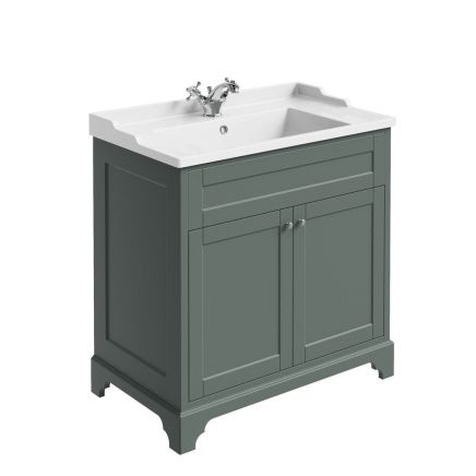 Arundel 800mm Floorstanding Traditional Vanity Unit in Pine Green
