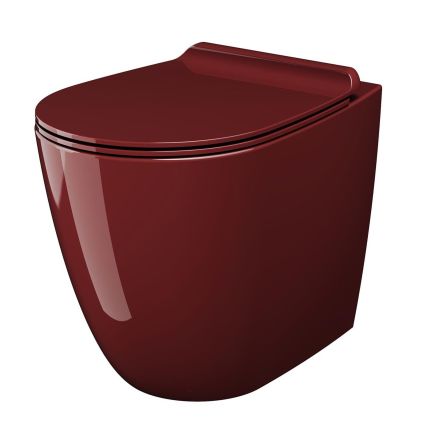 Verity Back to Wall Toilet with CycloFlush in Rubino Gloss