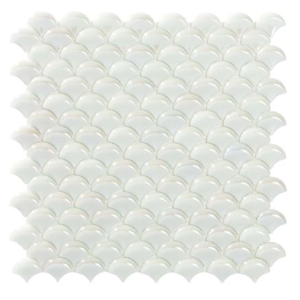 Turbot White Gloss Mosaic 317x324mm