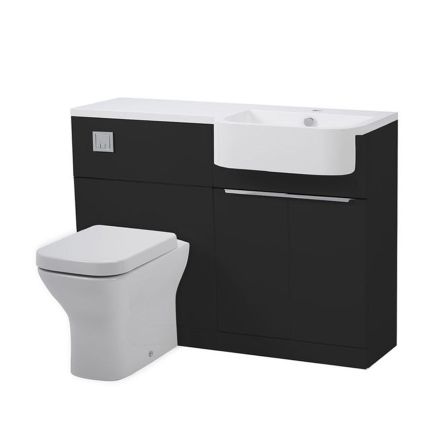 Tavistock Match Gloss Clay Right Hand Combination Vanity Basin & WC Unit 1000mm