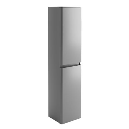 Neon Gloss Light Grey Wall Mounted Tall Storage Cabinet