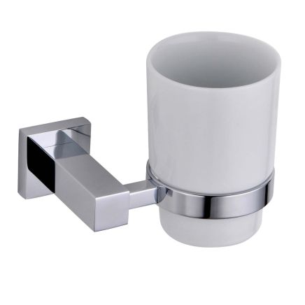 Quad Ceramic Tumbler and Chrome Holder