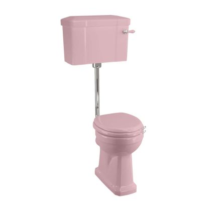 Burlington Confetti Pink Low Level Toilet with Soft Close Toilet Seat