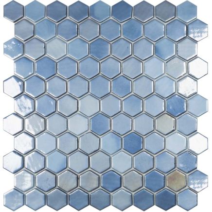Lyra Hexagon Dark Blue Mosaic 307x317mm