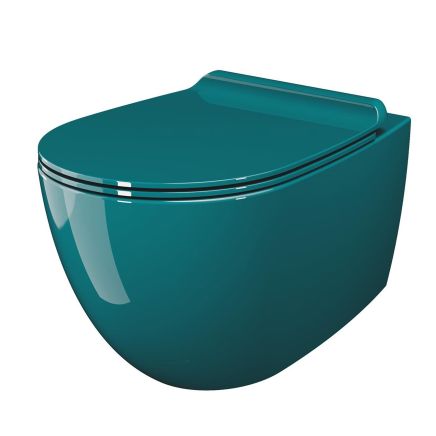 Verity Wall Hung Toilet with CycloFlush in Menta Gloss