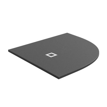 Peoria Anthracite Slate Effect Quadrant Shower Tray 900x900mm