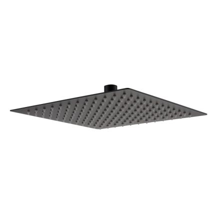 Zena Matt Black Square Rainfall Shower Head 250mm