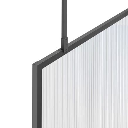 Amien Matt Black Shower Screen Ceiling Support Arm 800mm
