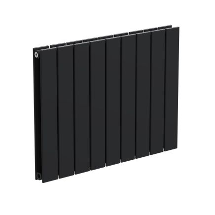 Livio Black Horizontal Double Panel Aluminium Radiator 600x810mm