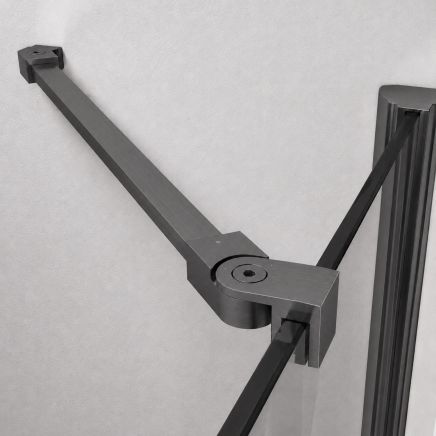 Oxford Gunmetal Shower Screen Angled Support Bar