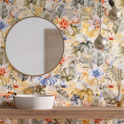 Bonito Tropical Matt Porcelain Tile - 1200x600mm Roomset