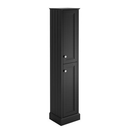 Richmond Black Floor Standing Tall Bathroom Storage Cabinet