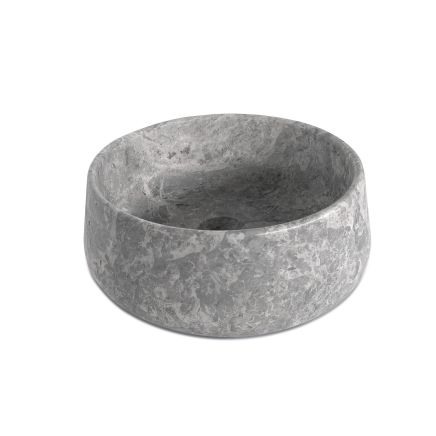 Marzio Tundra Grey Honed Marble Round Basin 212979