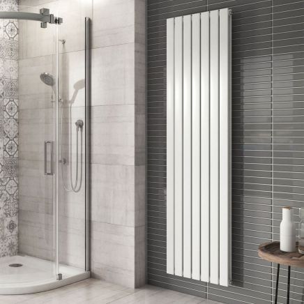 Perth White Double Vertical Flat Panel Radiator 1200x476mm