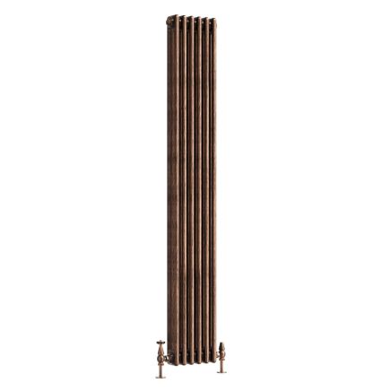 Clement Antique Copper Triple Vertical Column Radiator - 1800x290mm