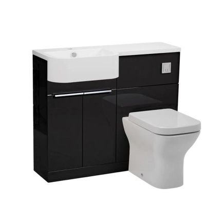 Tavistock Match Gloss Clay Left Hand Combination Vanity Basin & WC Unit 1200mm