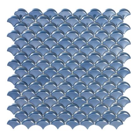 Turbot Dark Blue Gloss Mosaic 317x324mm