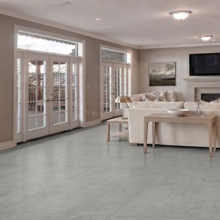 Zenia Salvia Green Concrete Porcelain Tile 600x1200mm roomset