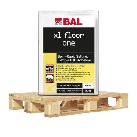 BAL XL Floor One Semi Rapid Tile Adhesive - 20kg (Half Pallet Deal - 25 Bags)