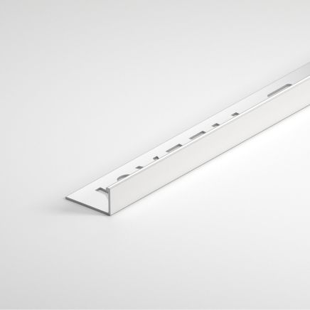 Straight Edge 10mm Metal Tile Trim Matt White