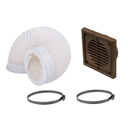 Brown Extractor Accessory Kit for Wall Mounted Extractor Fans