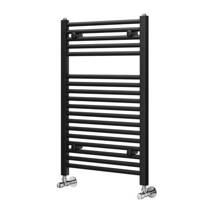 Neptune Matt Black Heated Towel Rail 770x600mm