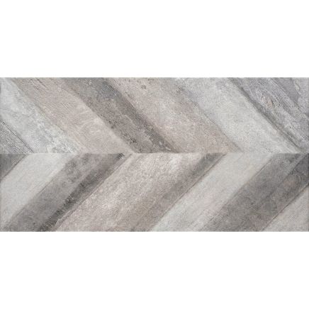 Stratosphere Chevron Perla Matt Porcelain Tile 450x900mm