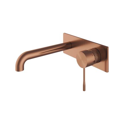 Moray Satin Bronze Knurled Wall Mounted Basin Tap