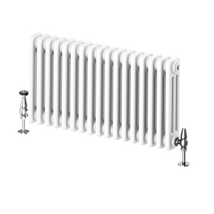 Upton White Triple Horizontal Column Radiator - 400x785mm