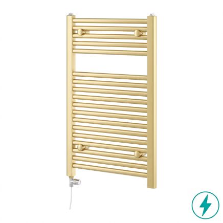 Neptune Brushed Gold Electric Heated Towel Rail 770x500mm
