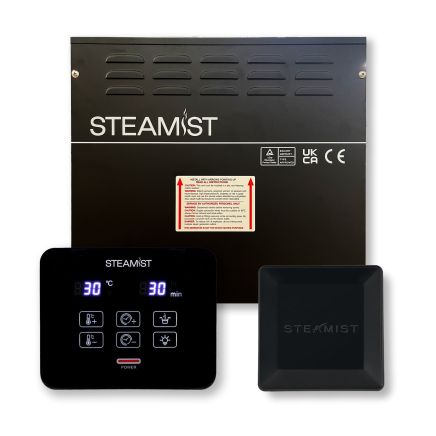 Steamist 6kw Steam Generator with Controller and Matt Black Steam Outlet
