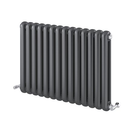 Etam Grey Horizontal Column Radiator 600x860mm