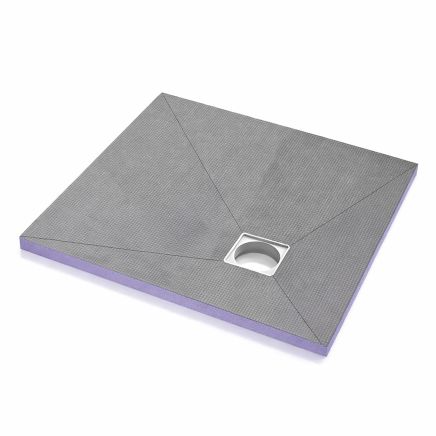 Jackoboard Aqua Flat Offset Drain Wetroom Tray 1000x1000mm