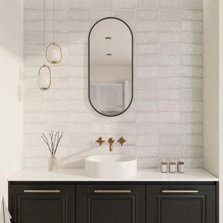 Zanzibar Blanco Gloss Ceramic Brick Tile 120x240mm